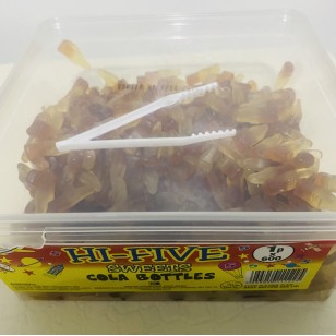 Hi Five Jelly Sweets Cola Bottles 100% Halal Full Tub 600 Pcs